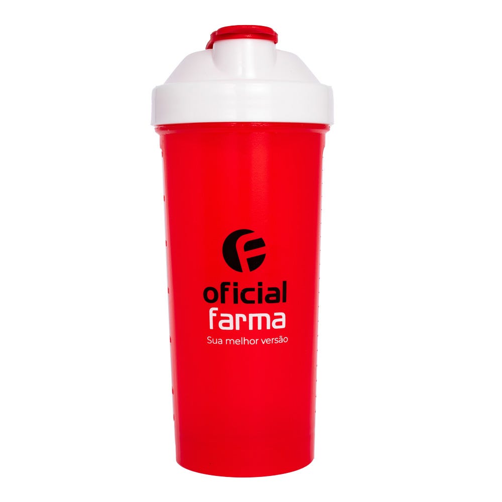 Coqueteleira Vermelha e Branca 600mL