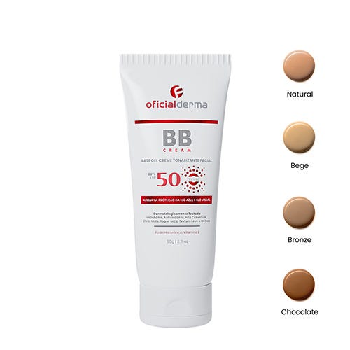 BB Cream FPS 50 tonalizante multifuncional com fator de prote&ccedil;&atilde;o e com &Aacute;cido Hialur&ocirc;nico 60g