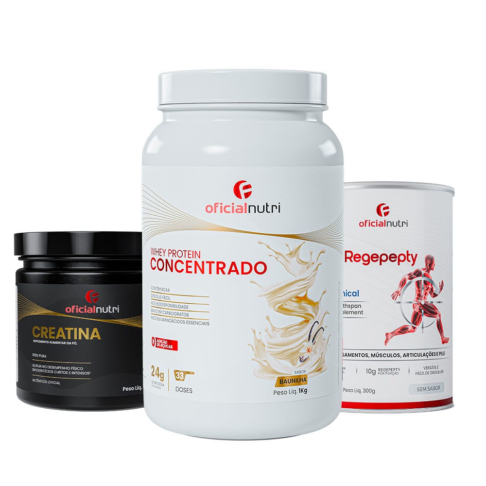 Creatina 300g + Regepepty Clinical + Whey Protein Concentrado