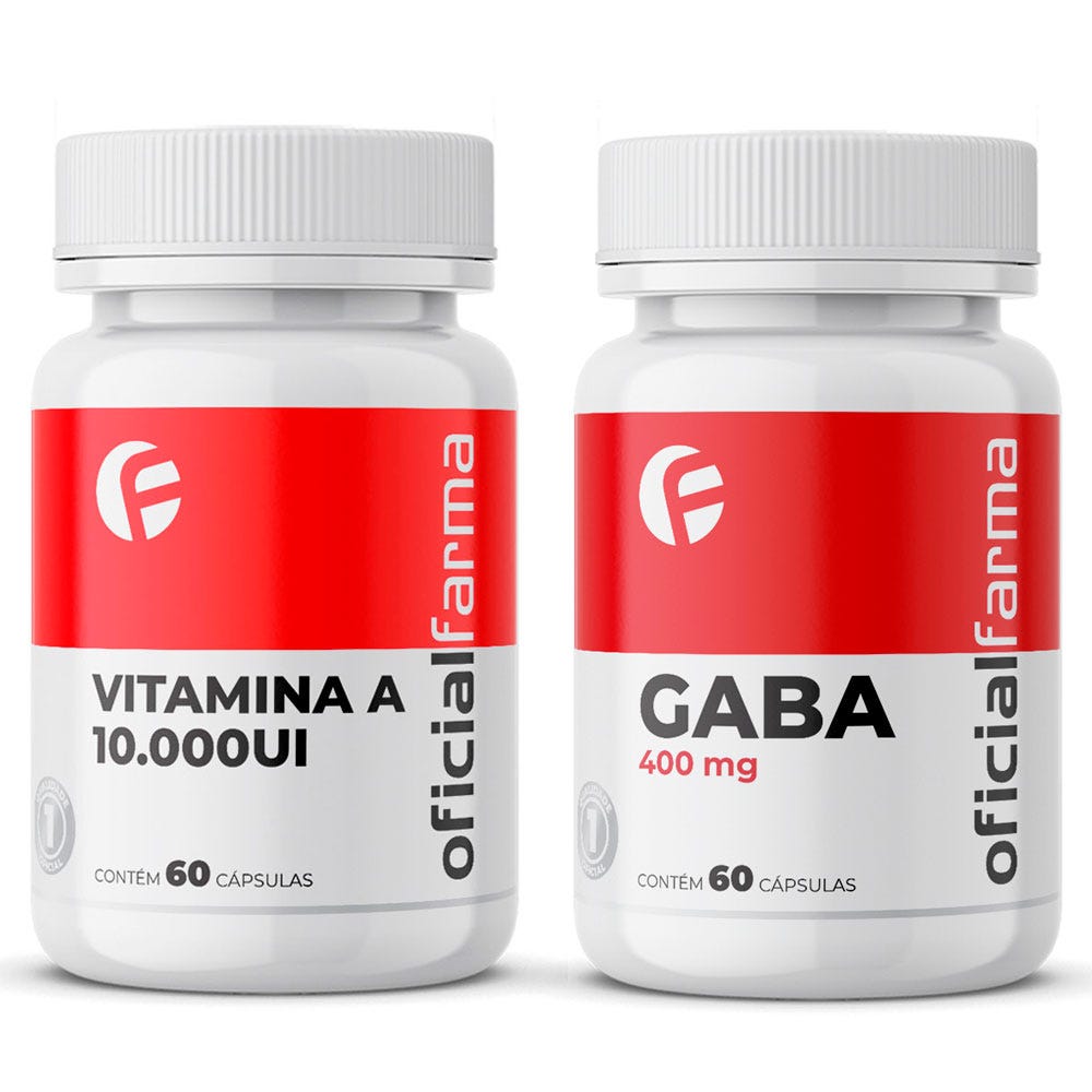 Gaba 400mg 60 C&aacute;psulas + Vitamina A 10.000UI 60 C&aacute;psulas