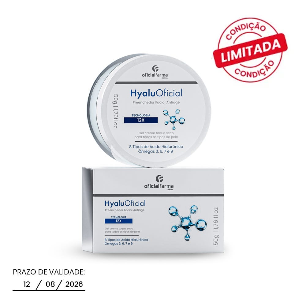 HyaluOficial Preenchedor Facial Anti-idade 12X 50g