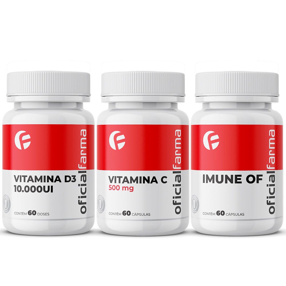 Supra Imune (Vitamina D3 10.000UI + Vitamina C 500mg + Multivitaminico Imune OF)