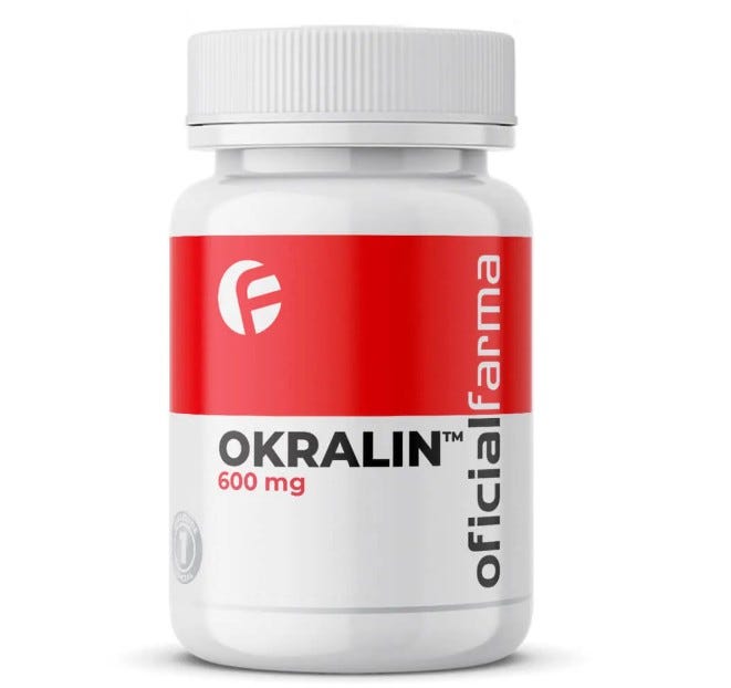 Okralin &trade; (Controle da absor&ccedil;&atilde;o de gordura) 600mg 30 Doses