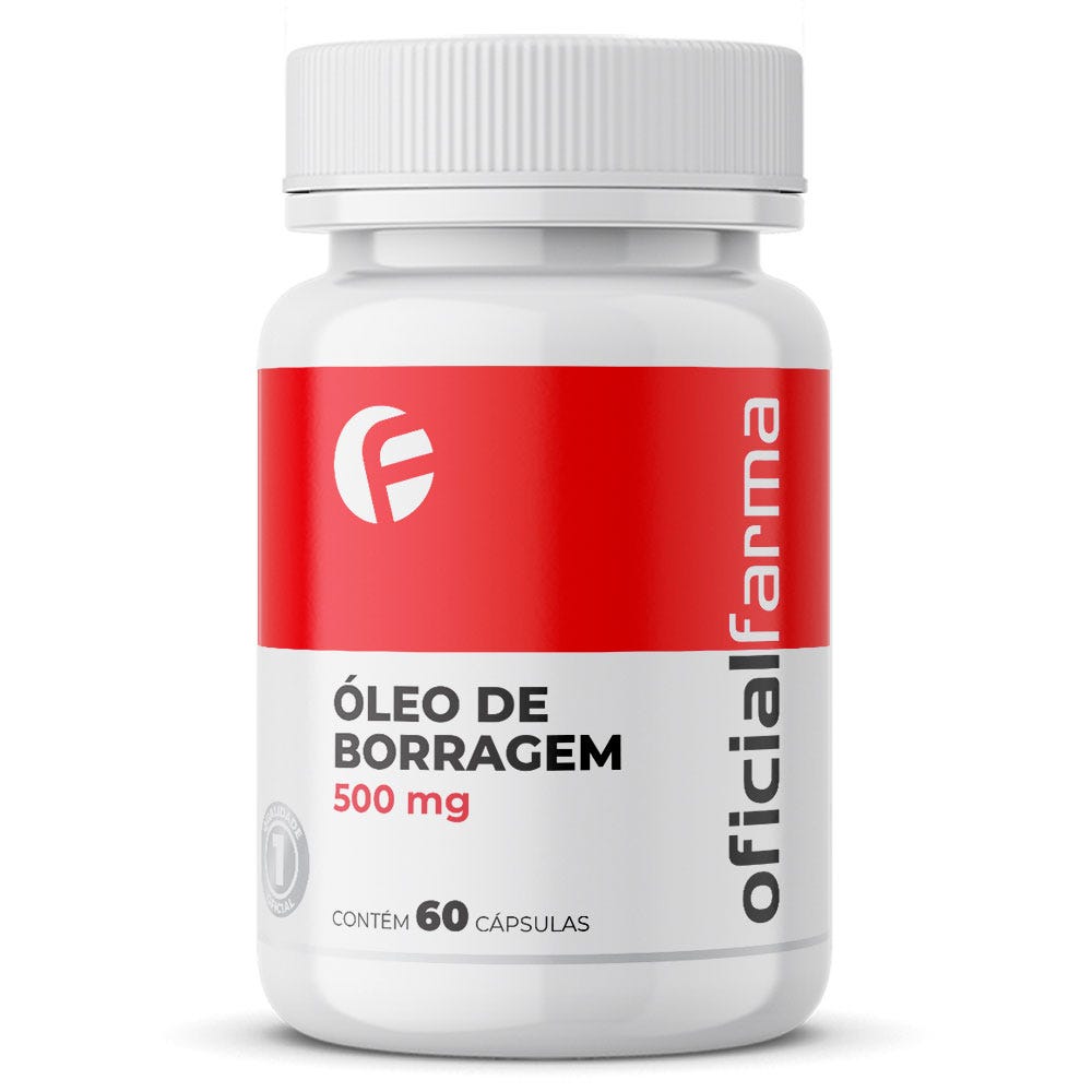 &Oacute;leo De Borragem 500mg 60 C&aacute;psulas