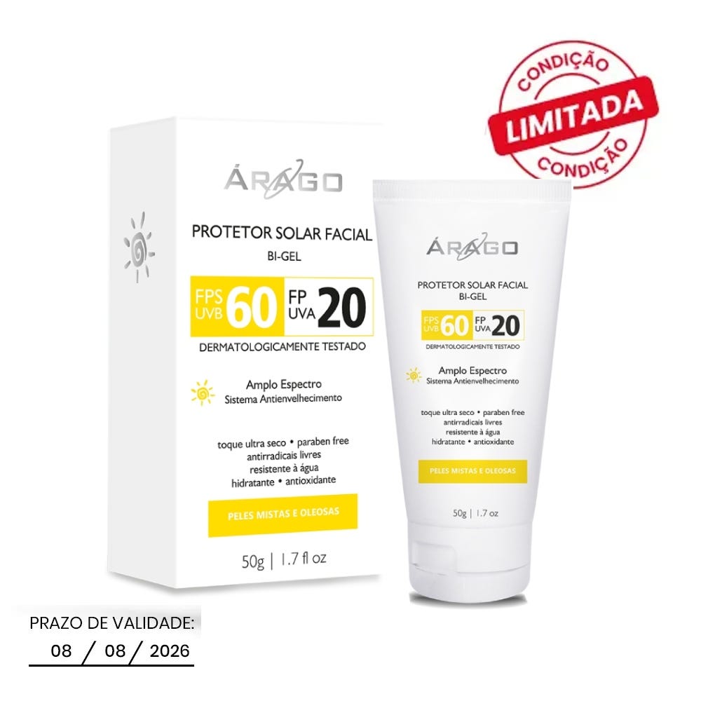 Protetor Solar Facial Bi-gel FPS 60 50g